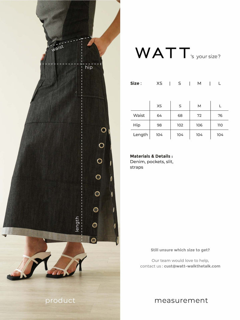 Alt Skirt - Black Denim