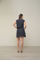 Compact Skirt - Blue Denim