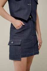Compact Skirt - Blue Denim