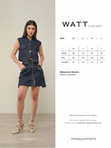 Compact Skirt - Blue Denim