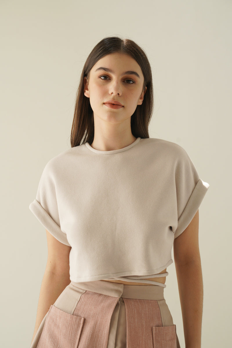 Double POV Tee - White Sand