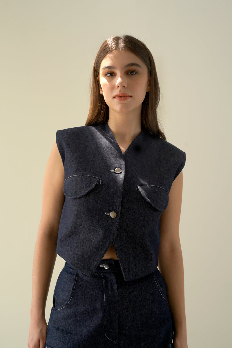Fact Top - Blue Denim