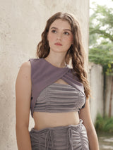 Hybrid Top - Purple Grey