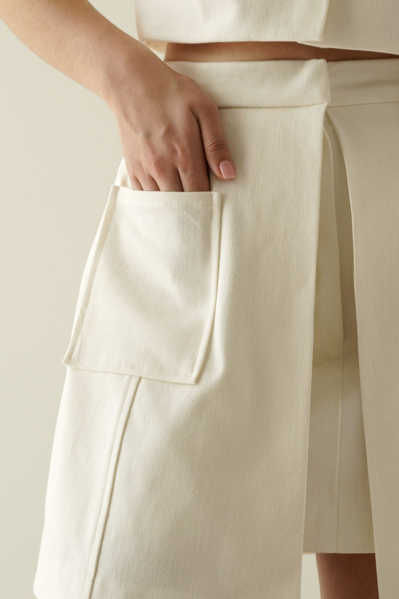 Keyframe Skirt - White Denim