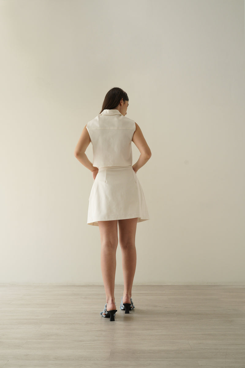 Timeline Top - White Denim