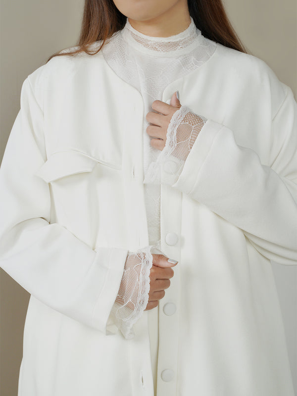 Strings Coat - White