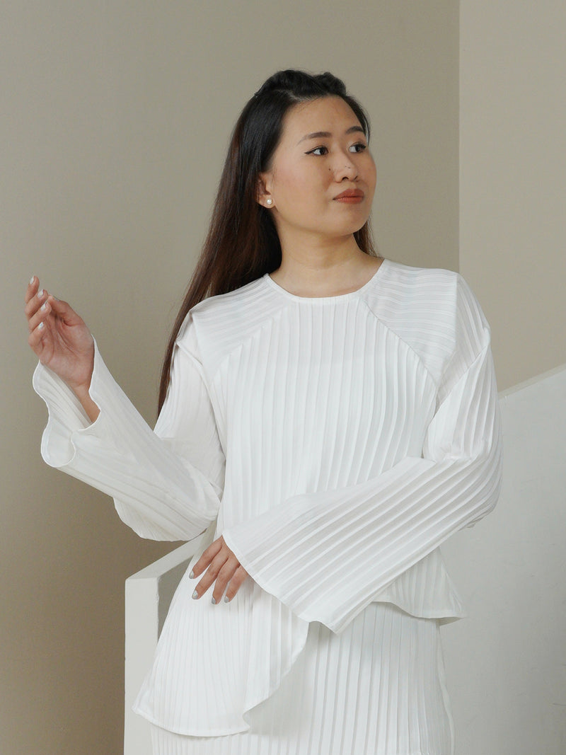 Carved Blouse - Broken White