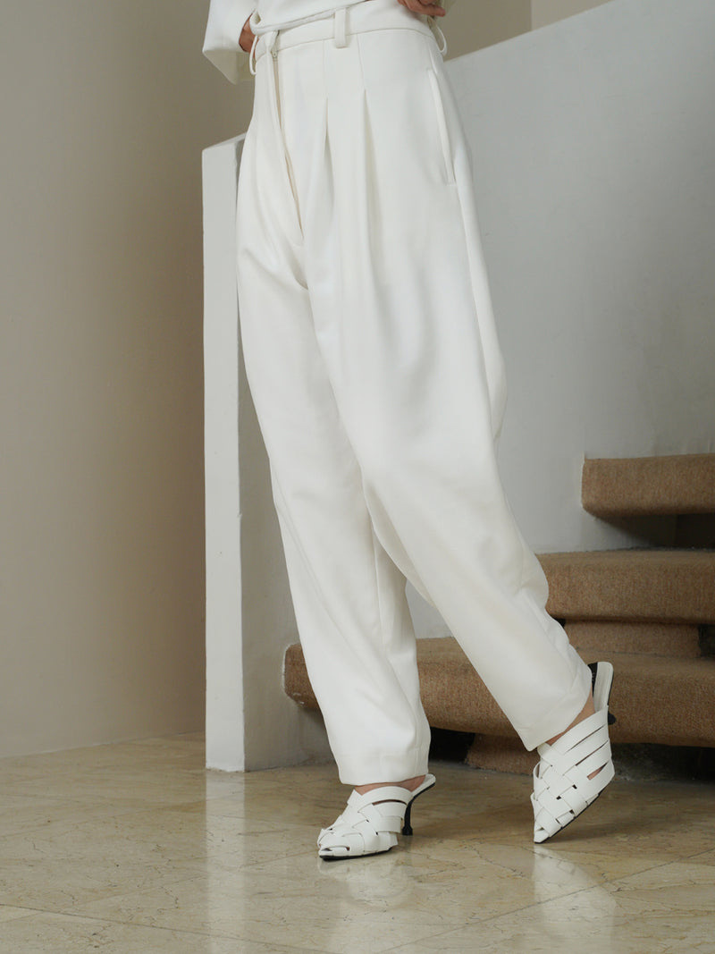 Etched Trousers - White