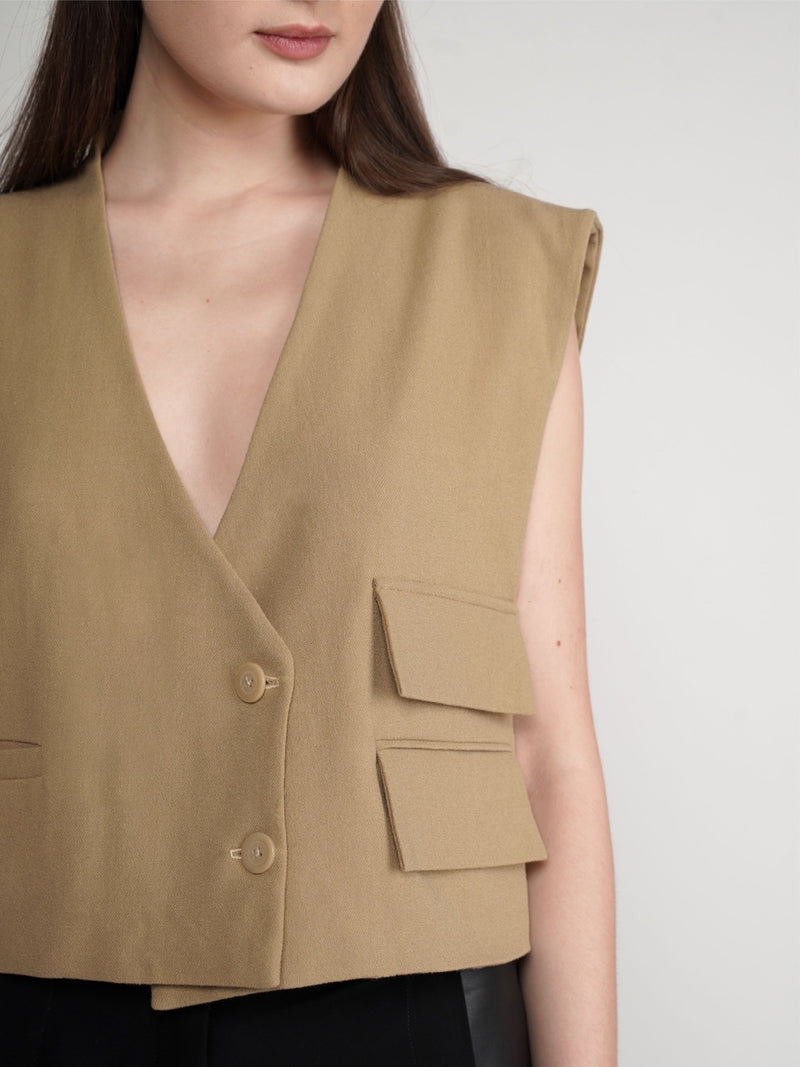 Abdomen Vest - Brown