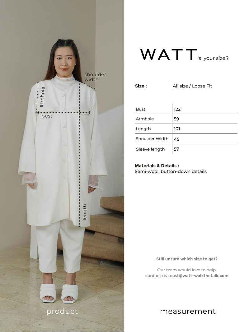 Strings Coat - White