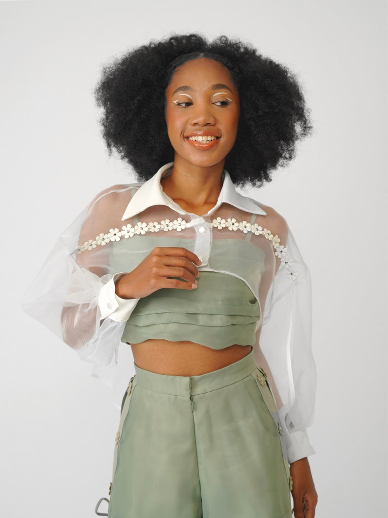 Fleur Top - White