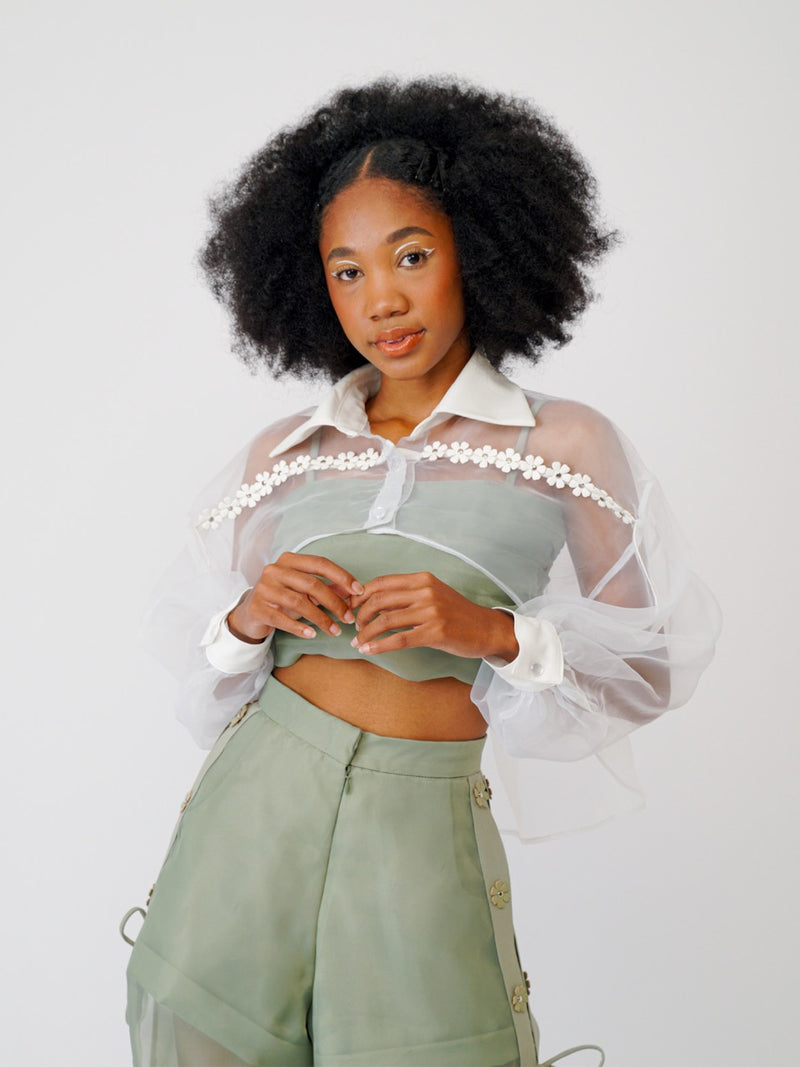 Fleur Top - White