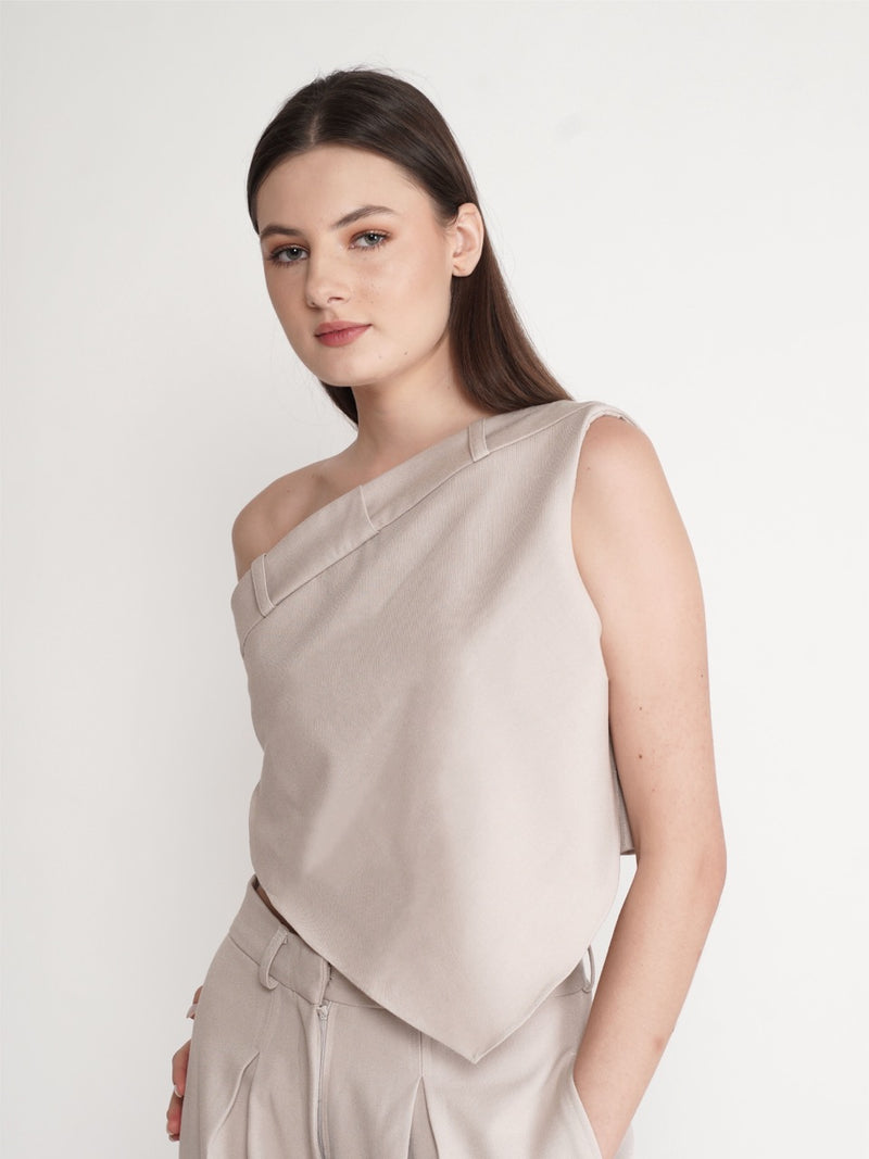 Incision Top - Nude