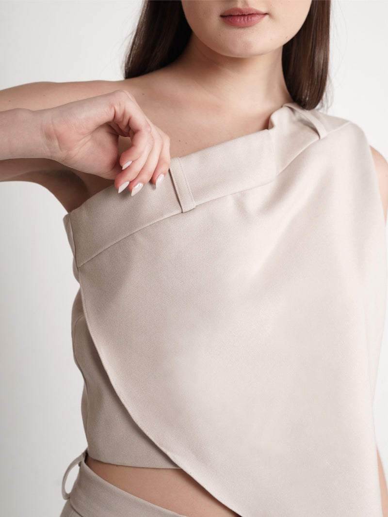 Incision Top - Nude