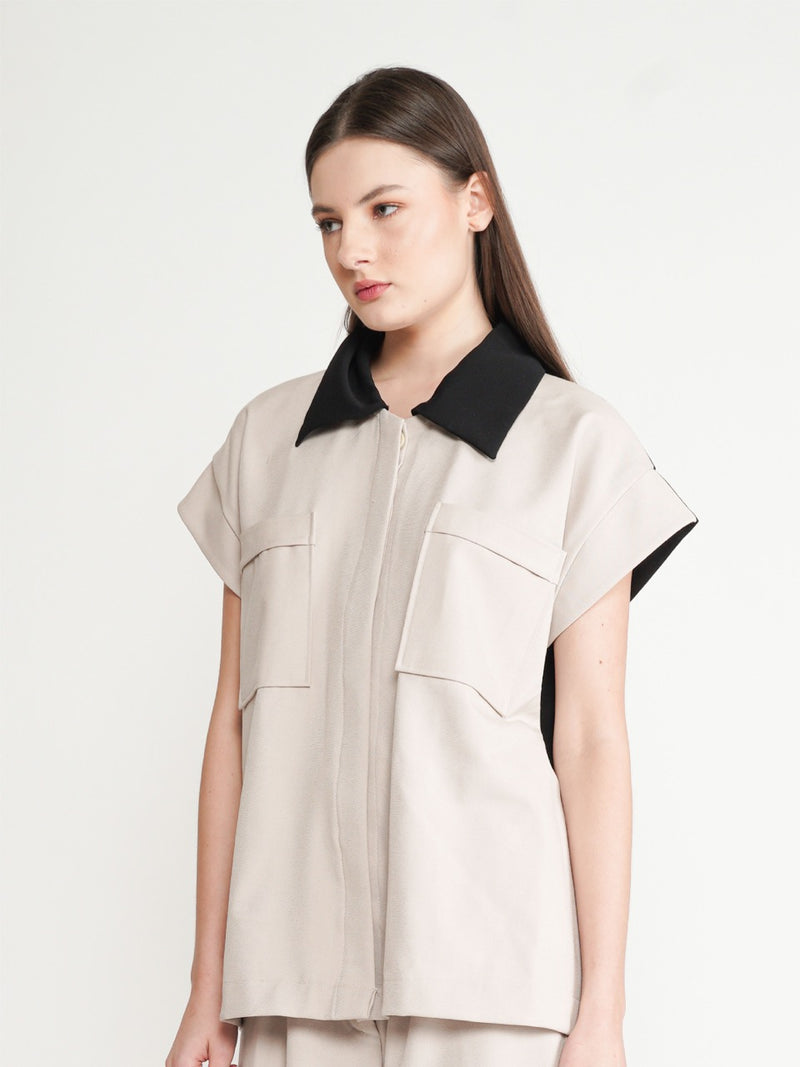Spine Top - Nude