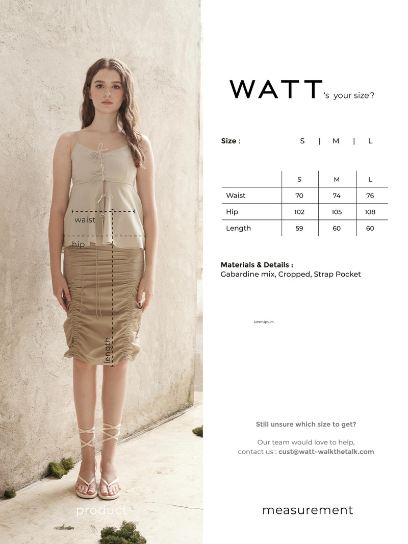 Sprout Skirt - Nude Brown